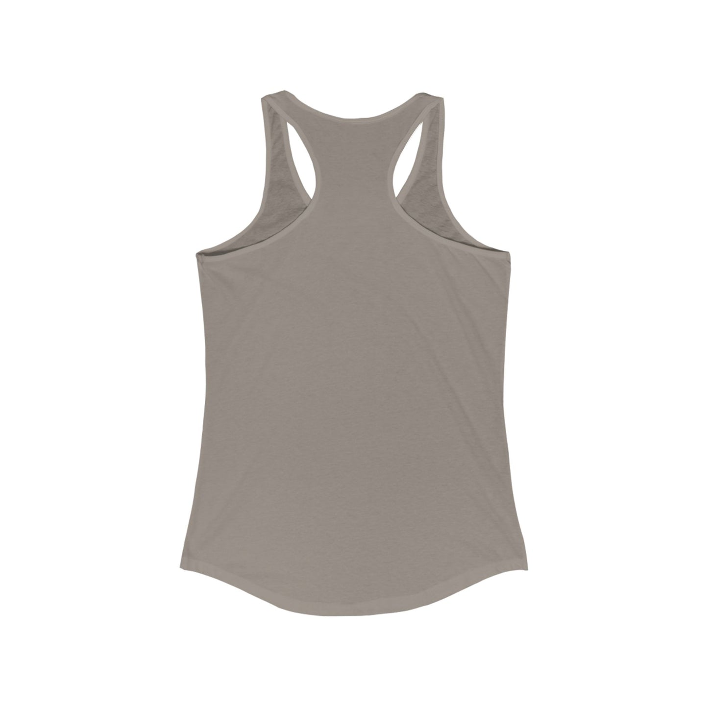 Solid Warm Gray Women's Ideal Blank Racerback Tank