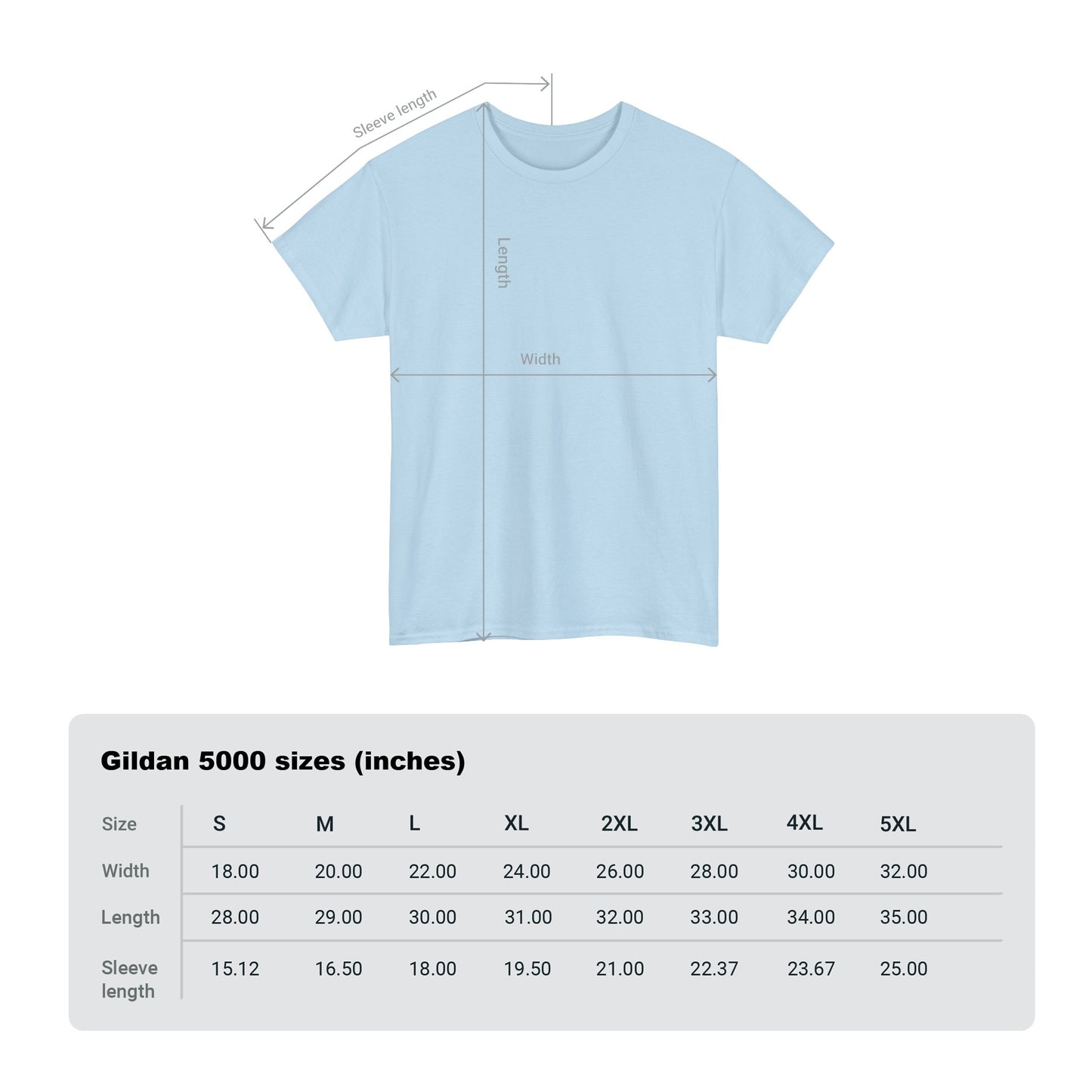 Light Blue Silk Color Unisex Heavy Cotton Blank Tee