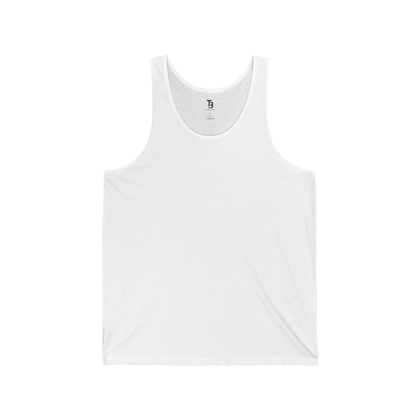 White Unisex Jersey Blank Tanktop