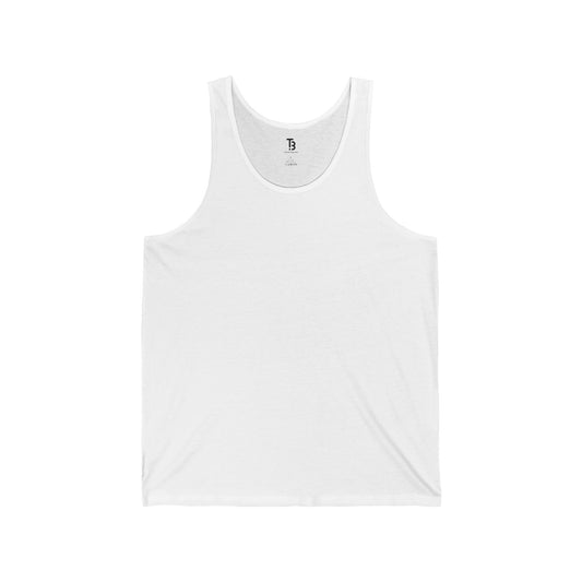 White Unisex Jersey Blank Tanktop