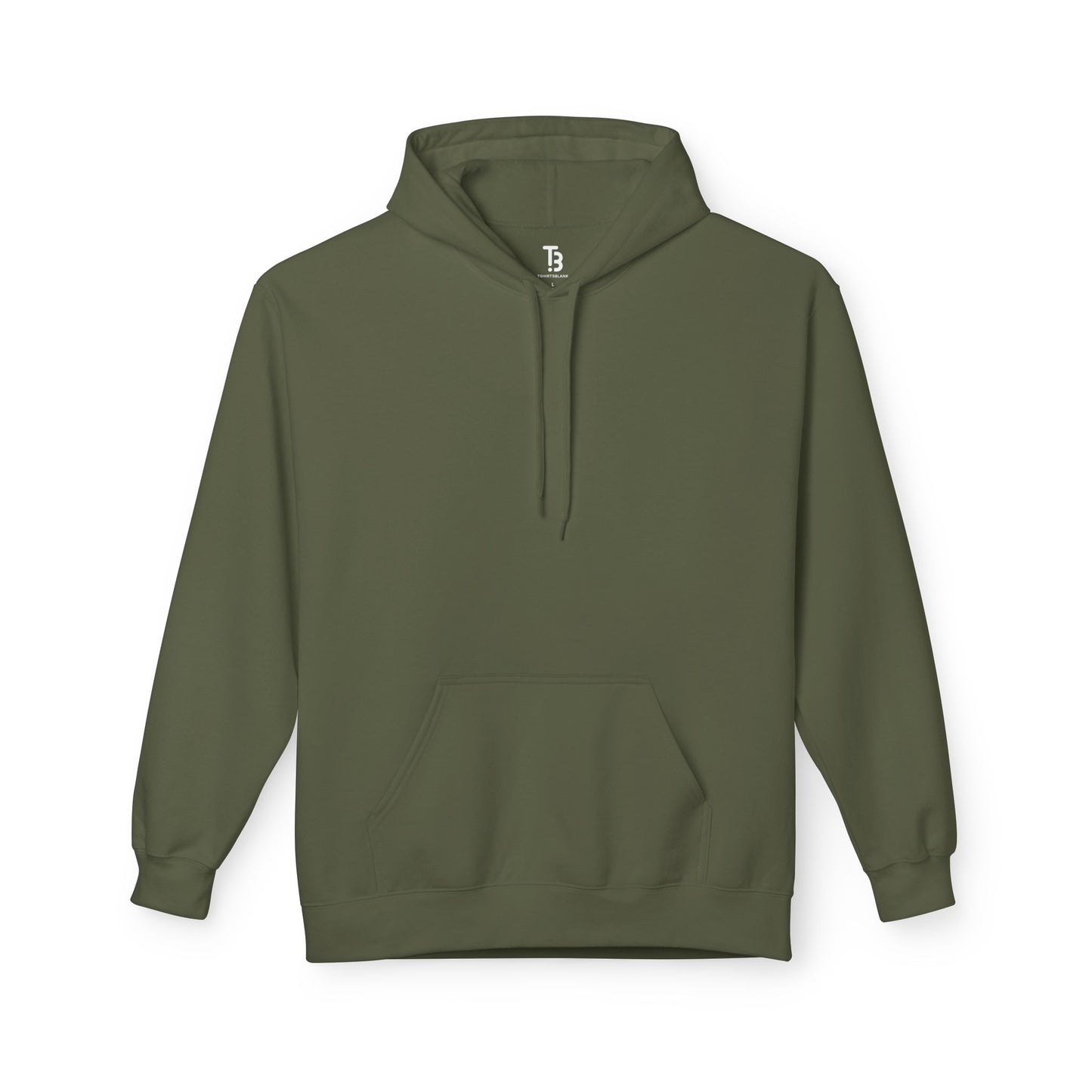 Military Green Unisex Midweight Softstyle Blank Fleece Hoodie