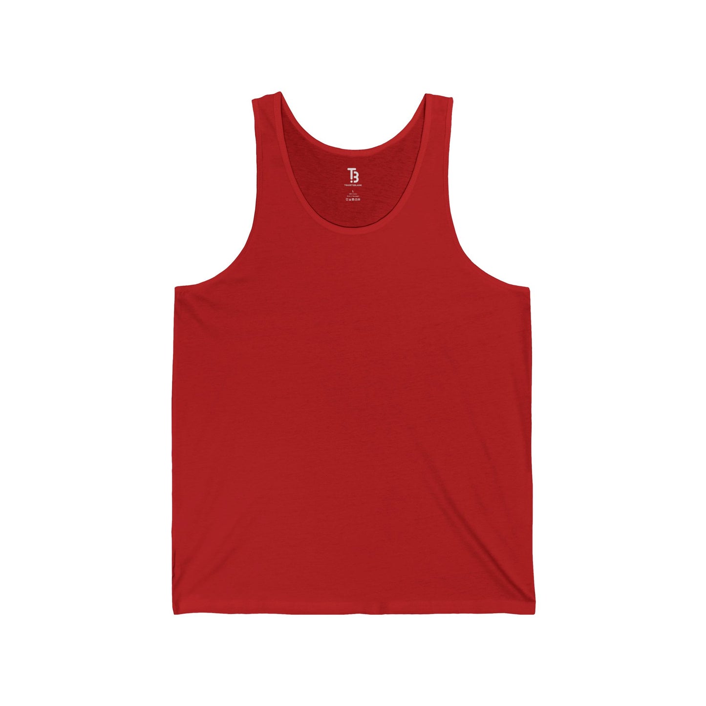 Red Unisex Jersey Blank Tanktop