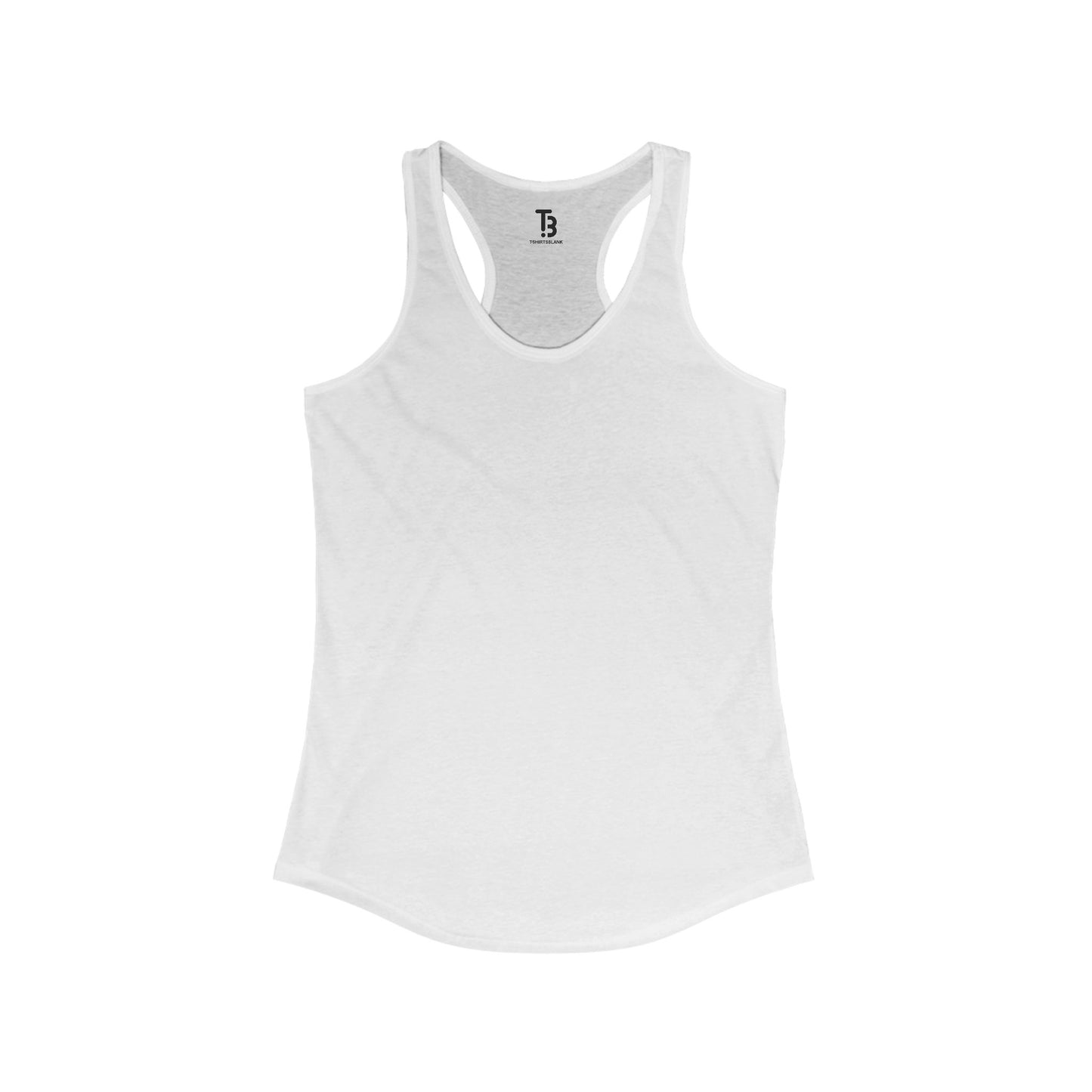 White Women's Ideal Blank Racerback Tank