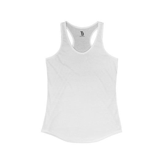 White Women's Ideal Blank Racerback Tank