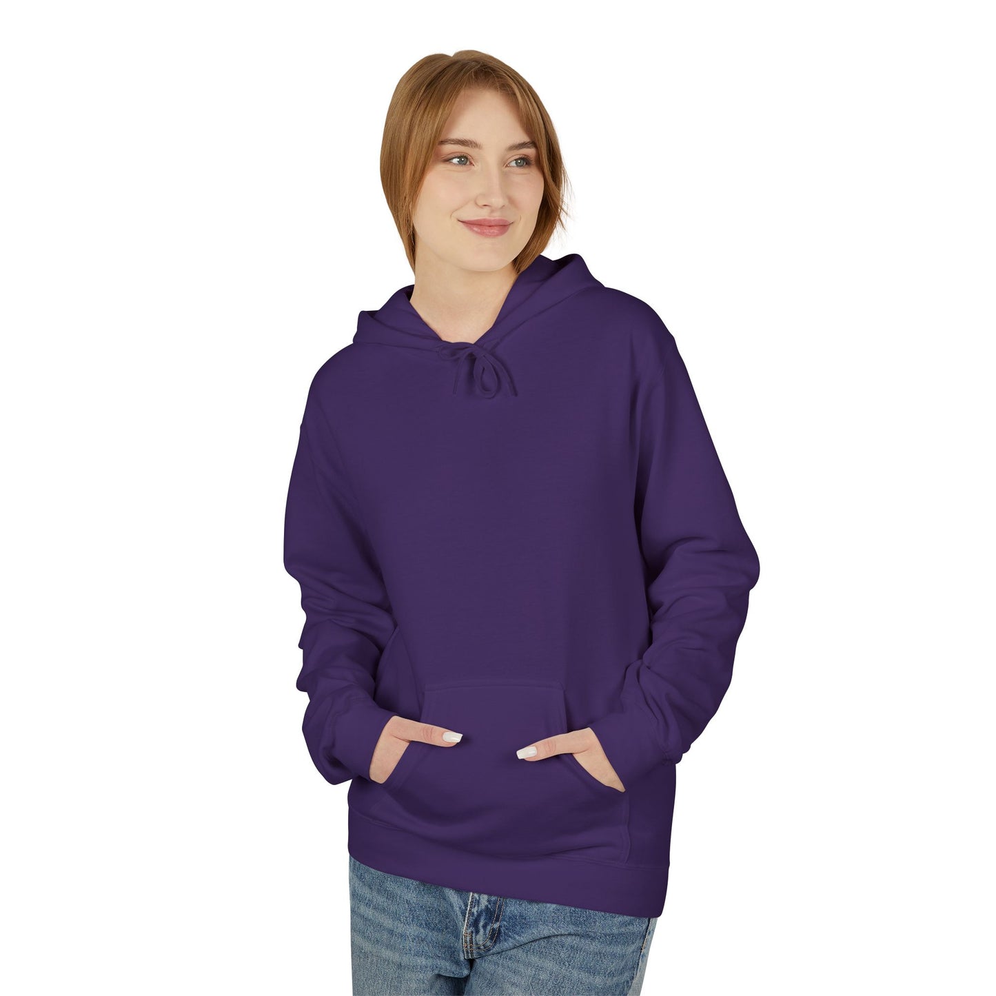 Purple Unisex Midweight Softstyle Blank Fleece Hoodie