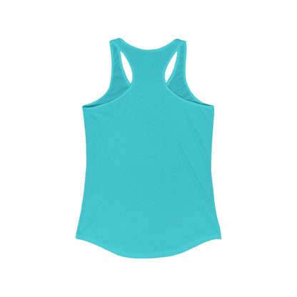 Solid Tahiti Blue Women's Ideal Blank Racerback Tank