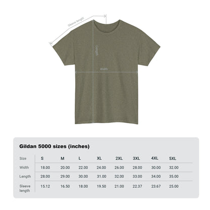 Heather Military Green Unisex Heavy Cotton Blank Tee