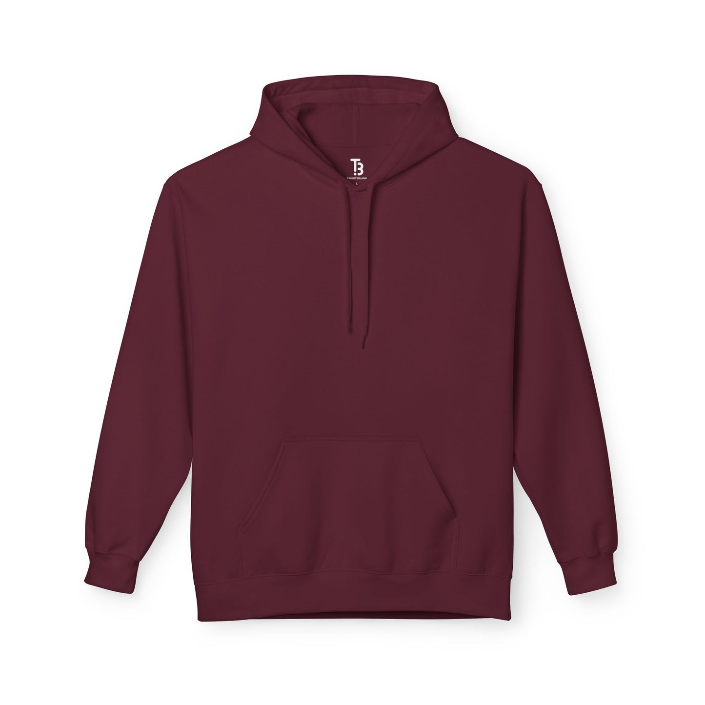 Maroon Red Unisex Midweight Softstyle Blank Fleece Hoodie