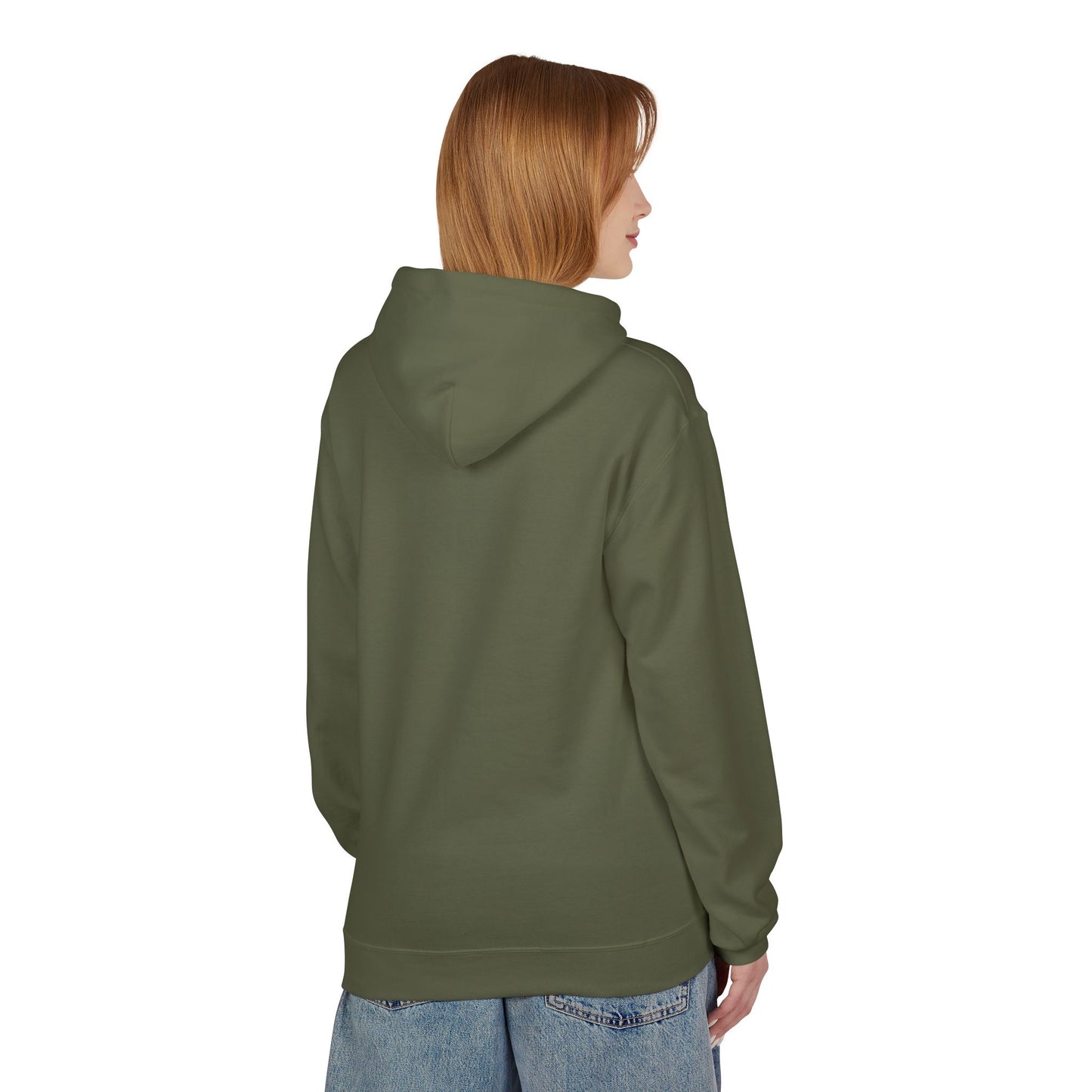 Military Green Unisex Midweight Softstyle Blank Fleece Hoodie