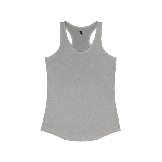 Heather Grey Women's Ideal Blank Racerback Tank