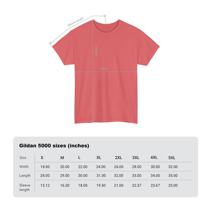 Coral Silk Color Unisex Heavy Cotton Blank Tee