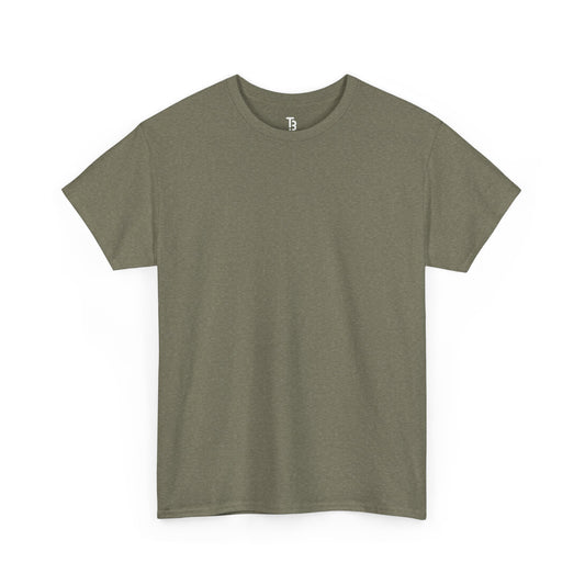 Heather Military Green Unisex Heavy Cotton Blank Tee