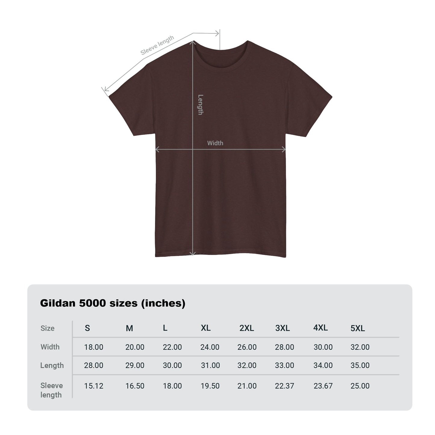 Russet Brown Unisex Heavy Cotton Blank Tee