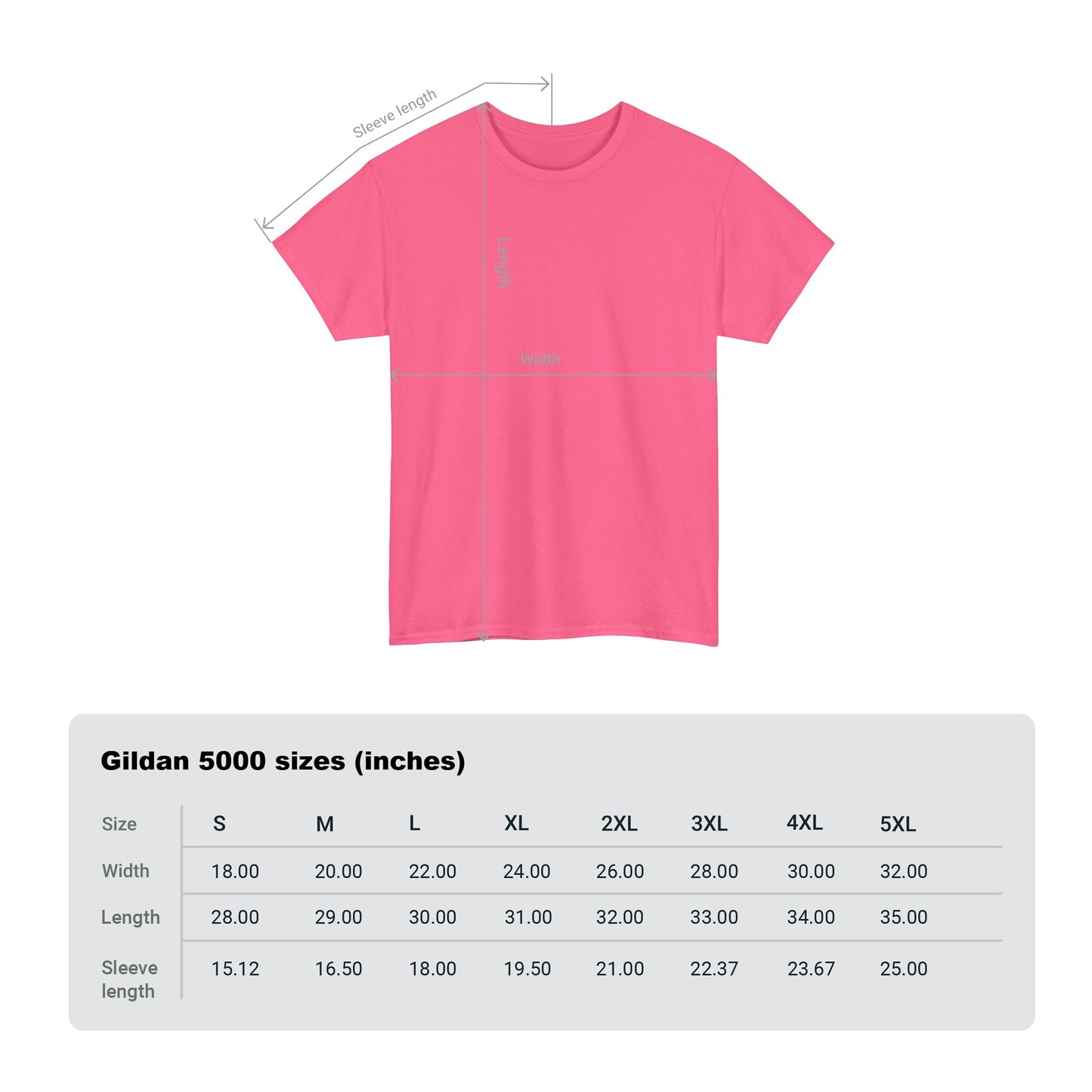 Safety Pink Unisex Heavy Cotton Blank Tee