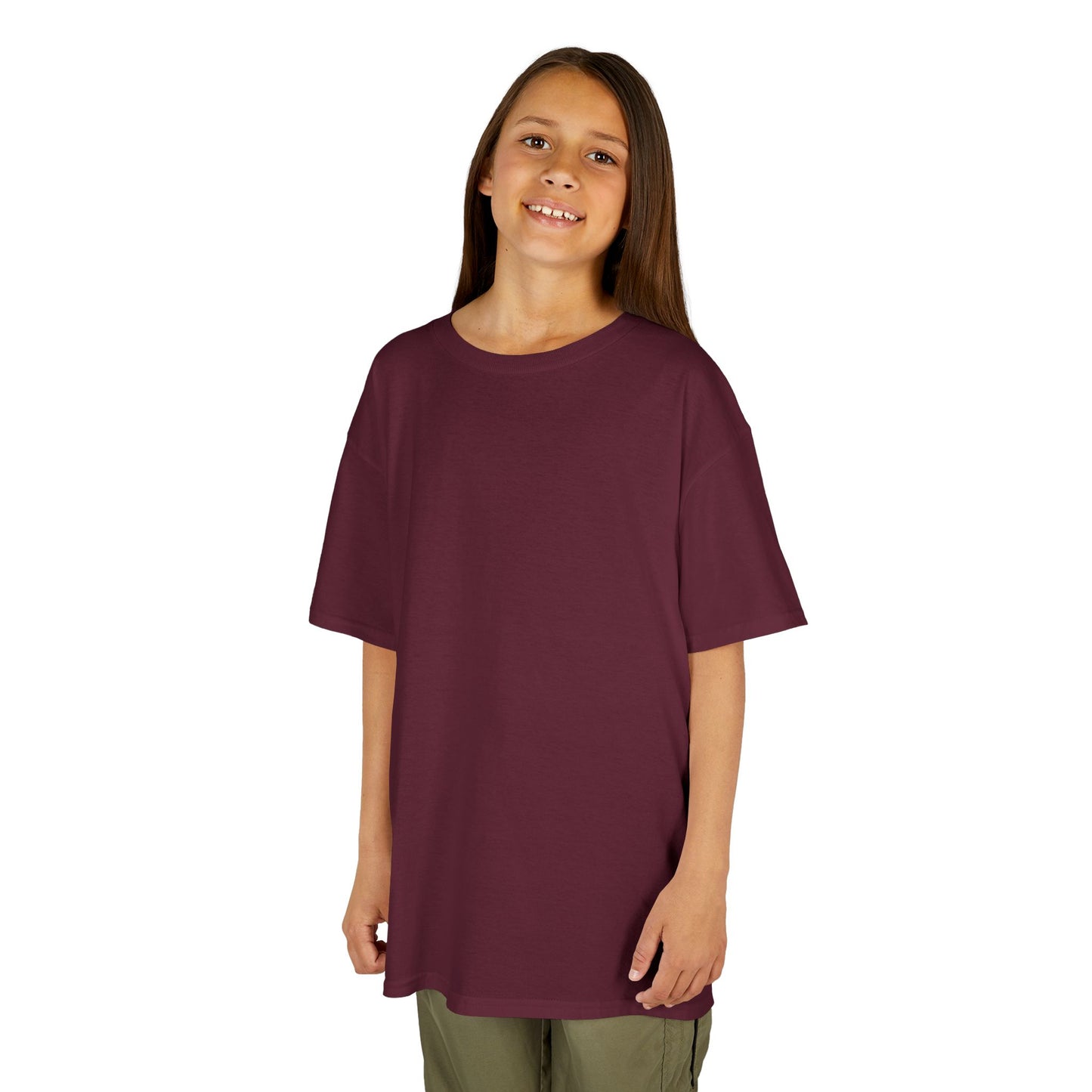 Maroon Red Kids Heavy Cotton™ Blank Tee