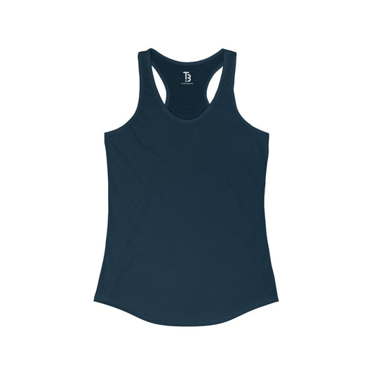 Midnight Navy Blue Women's Ideal Blank Racerback Tank