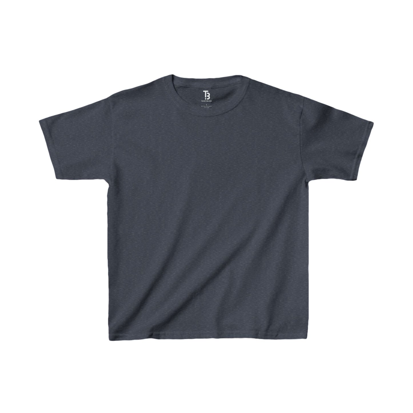 Heather Navy Kids Heavy Cotton™ Blank Tee