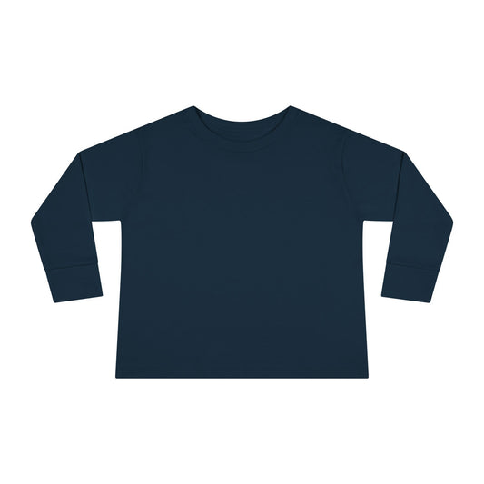 Navy Blue Toddler Long Sleeve Blank Tee