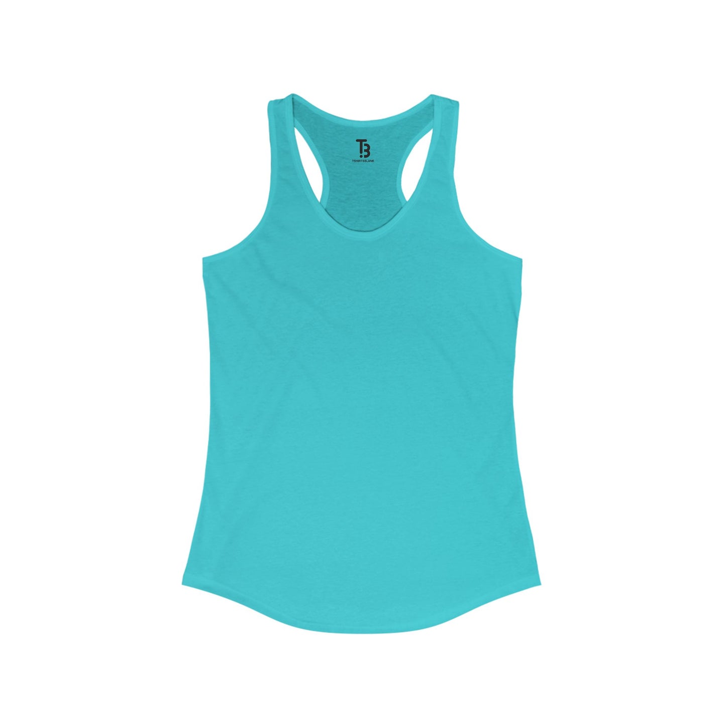 Solid Tahiti Blue Women's Ideal Blank Racerback Tank