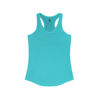 Solid Tahiti Blue Women's Ideal Blank Racerback Tank