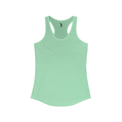 Solid Mint Green Women's Ideal Blank Racerback Tank