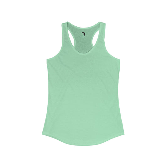 Solid Mint Green Women's Ideal Blank Racerback Tank